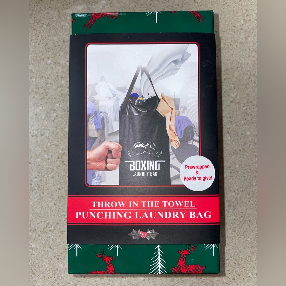 NEW! “Throw in the Punch” Laundry Bag – Sealed, Prewrapped, Funny Gift